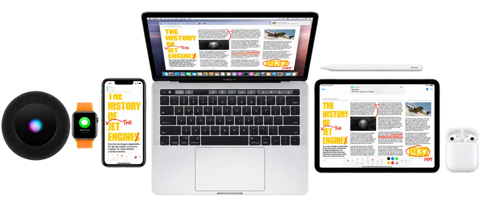 Laptops, smartphones, earbuds and power bank